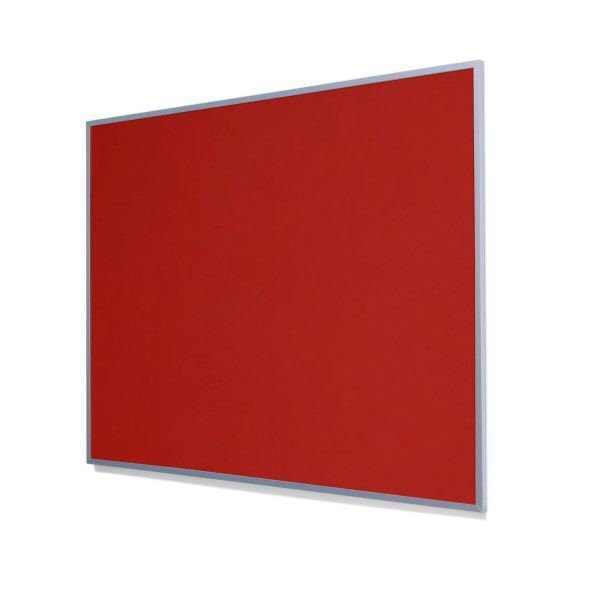2210 Hot Salsa Colored Cork Forbo Bulletin Board with Narrow Light Aluminum Frame